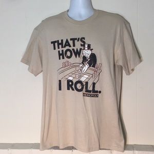 MONOPOLY T-SHIRT CRAM COLOR LARGE.